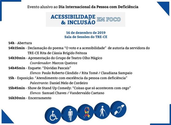 programação dia da pessoa com deficiencia no TRE-CE