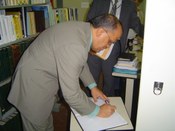 Coube ao des. Fernando Luiz Ximenes, presidente do TRE-CE por ocasião da inauguração do Centro d...