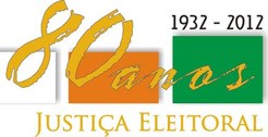 Banner em homenagem aos 80 anos da Justiça Eleitoral do Ceará