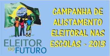 TRE-CE - Banner da campanha de alistamento eleitoral nas escolas 2013 Banner da campanha de alistamento 2013