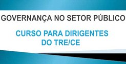 Banner do Curso de Governança do TRE-CE, que cumpre meta do CNJ