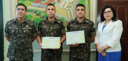 Entrega de certificados aos militares da biometria