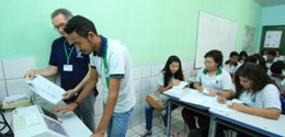 Ação do Programa Eleitor do Futuro, desenvolvido pela Escola Juduciária Eleitoral do Ceará (EJE-CE)