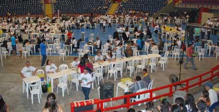 TRE-CE Paulo Sarasate Geral Atendimento aos eleitores no Ginásio Paulo Sarasate em 2014