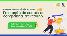 No canto superior direito, está o logotipo das Eleições 2026 e do TRE-CE. À esquerda, em destaqu...