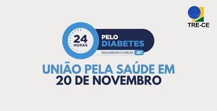 Banner campanha 24 horas pelo Diabetes. Descrição da imagem em texto alternativo. 