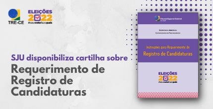 Banner retangular de fundo branco. À esquerda, o título: SJU disponibiliza cartilha sobre, em le...