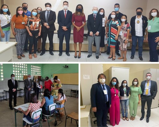 Cerca de 57 mil eleitores foram às urnas neste domingo, 1º/8 Imagem Ascom TRE. Descrição no texto.