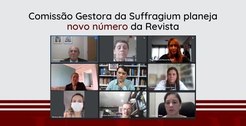 Banner Comissão Gestora da Suffragium planeja novo número da Revista. Descrição ao final do texto