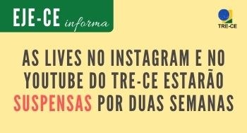 EJE comunica a suspensão de lives por duas semanas 