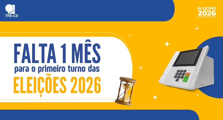 A imagem apresenta um material gráfico sobre as Eleições 2026. No canto superior esquerdo, está ...