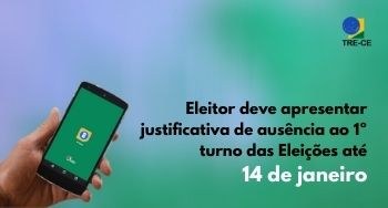 Eleitores têm até dia 14 para justificar ausência ao 1º turno das Eleições 2020