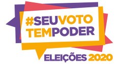 #PraCegoVer: Logotipo das Eleições 2020