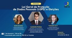 Banner "Lei Geral de Proteção de Dados Pessoais (LGPD) e Eleições"