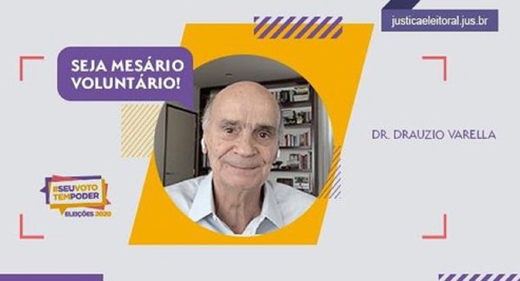 Mesário Voluntário é tema de campanha da Justiça Eleitoral com Dráuzio Varella