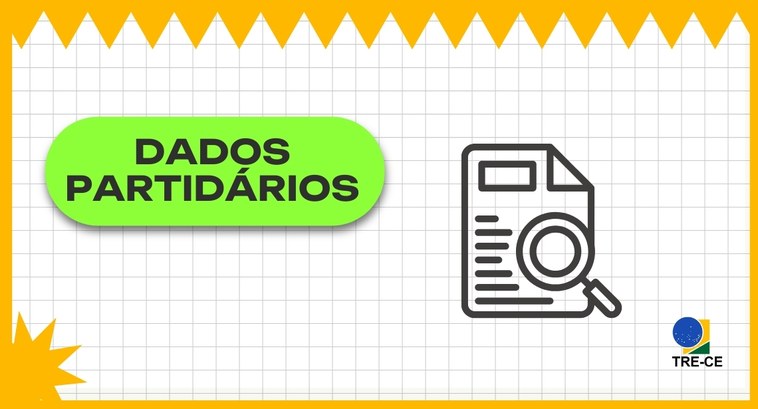 Painel BI: TRE-CE disponibiliza nova ferramenta de consulta de dados atualizados dos partidos políticos A imagem é um card gráfico de fundo branco quadriculado. Ao redor, em moldura, há formatos de tr...