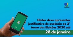 Prazo para justificar ausência ao 2º turno das Eleições encerra dia 28/1