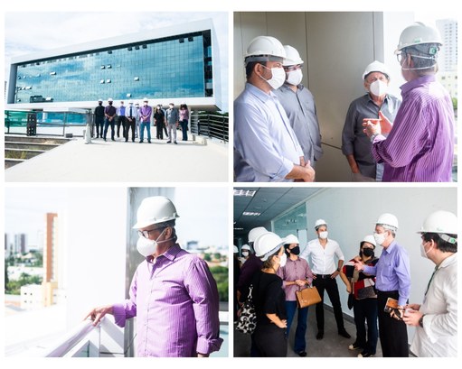 Presidente do TRE-CE visita a obra da nova sede Imagem da Ascom TRE-CE. Descrição no texto