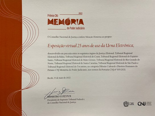 Projeto colaborativo sobre os 25 anos da urna eletrônica é premiado em evento do CNJ A honraria ocorreu na última sexta-feira, 13/5, data em que foram comemorados os 26 anos da urna...