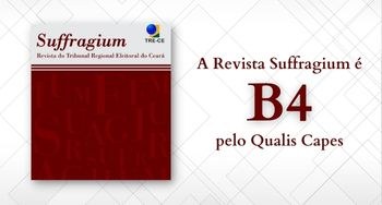 Revista Suffragium adquire reconhecimento acadêmico da Capes Banner horizontal. Do lado esquerdo, capa da Revista Suffragium (Capa de fundo cinza, contendo, ...