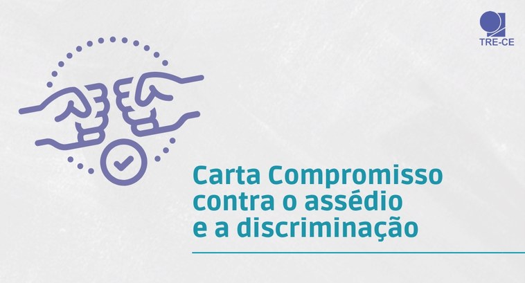 O card gráfico retangular tem fundo cinza. No lado esquerdo, há a ilustração de duas mãos se cum...