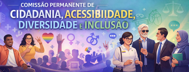 Banner da Comissão Permanente de Cidadania, Acessibilidade, Diversidade e Inclusão