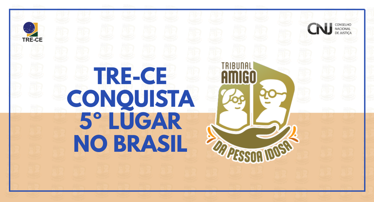 A imagem contém o logotipo do TRE-CE no canto superior esquerdo e o logotipo do Conselho Naciona...