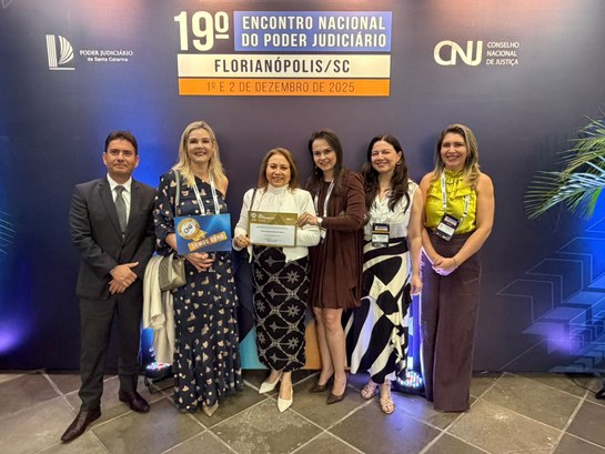 Registro fotográfico feito durante a cerimônia de entrega do Prêmio CNJ de Qualidade, em Florian...