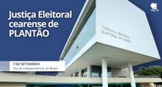 A imagem é um card informativo com fundo azul do lado esquerdo e a fachada do edifício do Tribun...