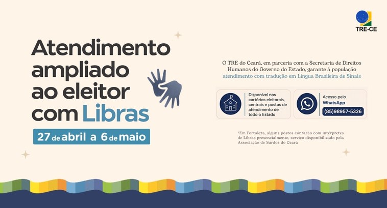 A imagem apresenta um material gráfico com fundo em tom claro. No lado esquerdo, está o texto: “...