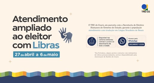 A imagem apresenta um material gráfico com fundo em tom claro. No lado esquerdo, está o texto: “...