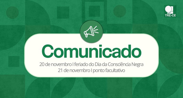 A imagem tem fundo verde com formas geométricas em tons diferentes da mesma cor. No canto superi...