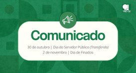 A imagem tem fundo verde com formas geométricas em tons diferentes da mesma cor. No canto superi...
