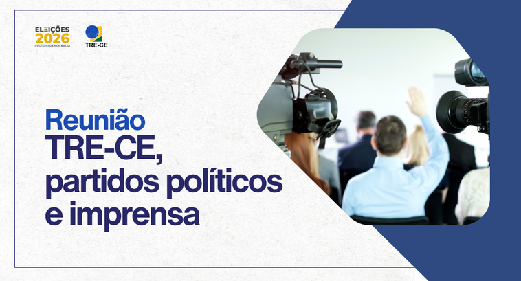 TRE-CE realiza dia 19 de agosto sorteio da propaganda no horário eleitoral A imagem é uma peça gráfica do TRE-CE. No canto superior esquerdo aparecem os logotipos de “Elei...