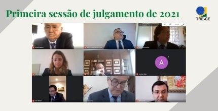 A Corte do Tribunal Regional Eleitoral do Ceará, presidida pelo desembargador Haroldo Correia de...