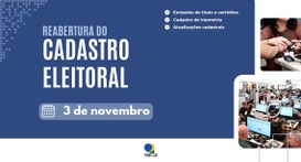 A imagem é um banner digital informativo horizontal predominantemente azul-escuro com detalhes g...