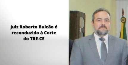 Arte em tela dividida. À foto do juiz Roberto Bulcão quando tomou posse no primeiro biênio. O en...