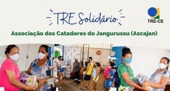 TRE Solidário inicia a distribuição das doações da 4ª edição #PraTodosVerem
Banner com fundo cinza. Na parte superior, em letra cursiva azul e centralizad...