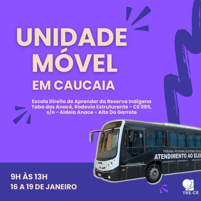 Unidade Móvel realiza atendimento em Escola da Reserva Indígena Taba dos Anacé O atendimento acontecerá nos dias 16 a 19 de janeiro