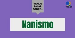 Banner "Vamos falar sobre" nanismo, descrição após a notícia. 